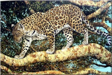 léopard 21 Peinture à l'huile